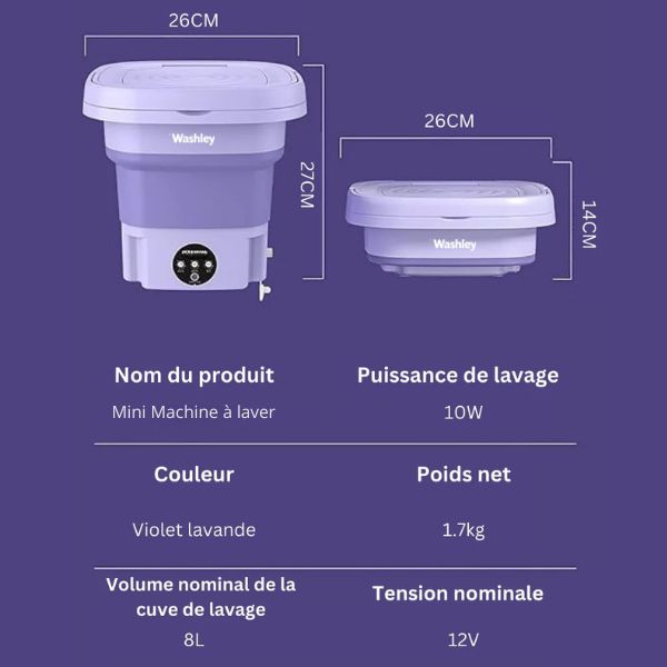 Faltbare Miniwaschmaschine